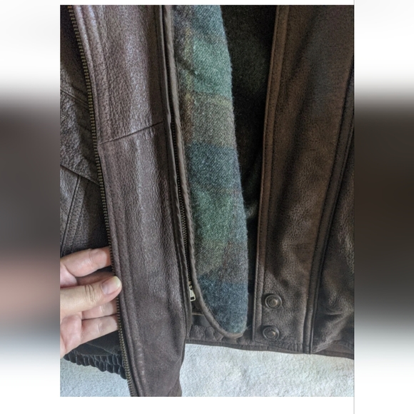 Wilsons Adventure Bound Leather-Pilot Bomber Jacket Mens Large Brown Thinsulate. - Picture 8 of 12